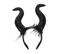 HAPINARY Halloween Devil Horn Headband Black Cosplay Accessory Multipurpose Evil Horn Hair Decor for Adults Women Party Performance and Photo Props