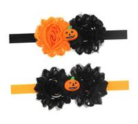 HAPINARY Halloween Pumpkin Skull Hair Band for Baby Girls Toddler's Headband Bow Cute Headwear Accessory