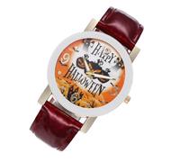 HAPINARY Halloween Witch Pumpkin Watch Castle Quartz for Women Girls | Elegant Metal Strap, Red Finish, Precise Movement, Accurate Time Keeping, Everyday Style and Party Wear