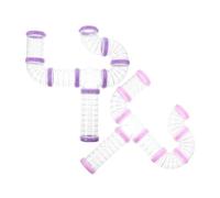 HAPINARY Hamster Cage External Tubes 16Pcs Plastic DIY Tunnel Kit for Outside the Cage Activity and Hamster