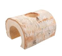 HAPINARY Hamster Tree Bark Tunnel Natural Wood Chew Hideout for Hamsters Opening Inner Safe Fun Play Space for Pets