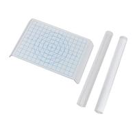 HAPINARY Handmade Clay DIY Tool Set 3Pcs Acrylic Clay Rollers with Large U-Shaped Acrylic Sheet Board 17X11X0.2Cm and Solid Hollow for Modelling and Crafting