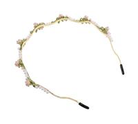 HAPINARY Handmade Fake Pearl Flower Headband for Wedding Brides Bridal Hair Accessories Sweet Stylish Headpiece for Flower Ladies Hairbands