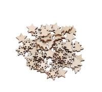 HAPINARY Hanging Ornaments Christmas Tree Decoration Wooden 50pcs Pendant with Long String Creative Christmas Theme Design for Wall and Door Decor