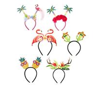 HAPINARY Hawaiian Accessories for Boys and Girls 6 Pack Funny Headband Flamingo Pineapple for Party