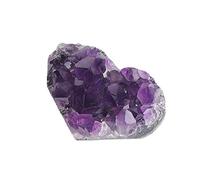 HAPINARY Heart Shaped Natural Amethyst Crystal Stone Decor 3-5cm Random Size and Weight Lovely Stone Ornament for Home Decoration and Collectible Figurines