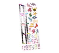 HAPINARY Height Stickers for Boys and Girls Removable Cartoon Growth Chart Wall Decals for Home Sea Animals Theme Boy Girl Height Measurement Decal