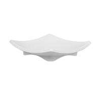 HAPINARY Household Soap Tray Large Oval White Curved Soap Holder for Bathroom and Kitchen Countertop Storage
