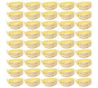HAPINARY Identification Wristbands with Universal Adjustable Fit 100pcs Sturdy Yellow PVC Bracelets Soft Hypoallergenic Material for Hospital Use Suitable for Elderly Patient