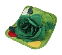 HAPINARY Interactive Green Snuffle Mat for Rabbits and Small Pets Slow Feeding Puzzle with Sniffing Challenges for Cognitive Stimulation Stress Relief and Easy Cleaning Suitable for Guinea