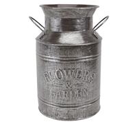 HAPINARY Iron Sheet Flower Bucket Vase Silver for Indoor Decoration Retro Vintage Chic Flower Arranging Bucket Made of Sturdy Iron, Home Décor Accent