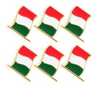 HAPINARY Italian Flag and Easy to Match with Good Decorative Effect 6pcs Lapel Pin Brooch Made of Zinc Alloy Suitable for Formal Events and Leisure Occasions Suitable