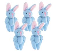 HAPINARY Jointed Rabbit Plush Toy Set 5pcs Cute Easter Bunny Stuffed Animals for Boys and Girls Soft Fluffy Mini Plush Toys for Birthday Party Decorations and Wedding Favors