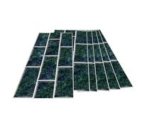 HAPINARY Kitchen Backsplash Sticker Set 6Pcs 15X30Cm Dark Green Tile Design Waterproof Oil Splatter Guard for Cooking Areas