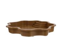 HAPINARY Large Capacity Reptile Bathing Pool with Ramp and Nonslip Bottom Abs Water Bowl for Turtle and Reptile Indoor Habitat, Multifunctional Design for Soaking and Feeding