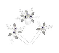 HAPINARY Leaf Comb Set Pearl Flower Hairpin Wedding Hair Accessory Hair Decor for Bride