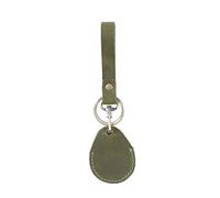 HAPINARY Leather Chain Key Wallet for Ic Access Control Cards Oil Wax Olive Bank Holder Lightweight and Compact Design for Daily Use and Management
