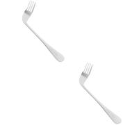 HAPINARY Left Hand Angled Fork Ergonomic Feeding Utensil for Seniors Lightweight Curved Design Reduces Wrist Stress for Disabled and Bedridden Patients Comfortable Kitchenware