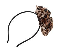 HAPINARY Leopard Print Blossom Headband with Large Flower Elegant Thin Band Hair Accessory for Women Stylish Animal Pattern for Everyday Party Travel Use