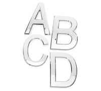 HAPINARY Letter Door Sign Office Decor Door Reception Sign DIY Giant Letters Abs Resin Silver