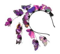HAPINARY Light up Butterfly Headband for Women, Glow in The Dark Festival Hair Accessory, Butterfly Fascinator Headpiece for Parties and Concerts