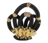HAPINARY Lightweight Comfortable Black Chignon Hairpiece with Integrated Structure, Elegant Ancient Chinese Aesthetics Hair Accessories for Women, for Stage Performances and Cosplay