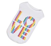 HAPINARY Lightweight Cotton Puppy Summer Shirt with Colourful Love Letters, Easy to Put and Take, for Small Dogs during Spring Outdoor Activities