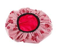 HAPINARY Luxury Double-Layer Printed Shower Cap for Women Reusable Hair Cover Absorbent Towel Fabric for Long Hair and Curlers Shower Essentials