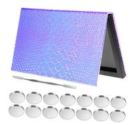 HAPINARY Magnetic Eyeshadow Palette Metal Pans Makeup Tray Stylish Fish Scale Pattern