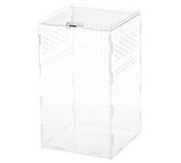 HAPINARY Magnetic Reptile Breeder Box High Transparency 15x15x25cm for Feeding and Habitat Storage for Snakes Lizards and Other Reptiles
