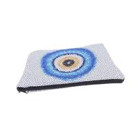 HAPINARY Makeup Bag for Women Travel Toiletry Organizer Zipper Closure Skincare Bag for Makeup Large Evil Eye Printing