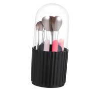 HAPINARY Makeup Brush Holder Storage Box Lid Rotatable Makeup Brush Organizer for Desktop Cosmetic Storage Rack