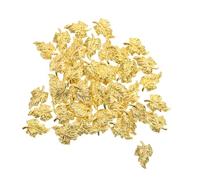 HAPINARY Manicure Leaf Charm Nail Jewelry Decoration 100pcs Metal Nail Charms Accessories for Home Salon Craft