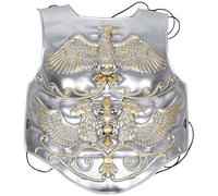 HAPINARY Medieval Breastplate with Realistic Armor for Men Chest Women Design Lightweight Plastic Roman for Halloween Easy Maintenance Silver , Cosplay and Professional Performances