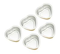 HAPINARY Metal Melting Wax Bowls Thin Application 5pcs Heart Shape for Hair Removal, Golden Aluminium Foil Wax Beads Containers for Body Parts Waxing