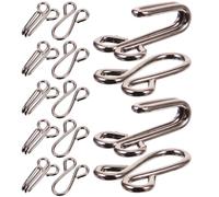 HAPINARY Metal Sewing Hooks and Eyes Silver Colour 30 Pcs Rust-Resistant and Versatile Fasteners for Trousers and Skirts for Clothing Repairs and Garment Closures