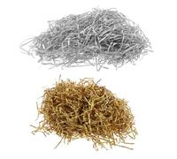 HAPINARY Metallic Crinkle Cut Paper Filler Dual Color Gold Silver Shredded Tissue Paper with Glossy Finish for Gift Boxes Wedding Birthday Party Hamper Basket Decoration