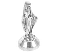 HAPINARY Mini Religious Jesus Figurine Catholic Saint Statues Zinc Alloy Silver Home Decor Enhancement for Easter and Catholic Home Settings