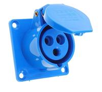 HAPINARY Motorhome 3 Pin Panel Socket 16A Blue Surface Mounted Power Plug Socket for Caravan Rv Trailer Camper Electrical Connection