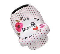HAPINARY Multifunctional Nursing Cover Breathable Sun Shade Dustproof Cart Canopy for Shopping Coverage Lightweight Design Rosy Dots Pattern Princess