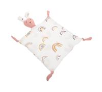 HAPINARY Muslin Baby Security Blanket with Cartoon Rabbit Soothing Comforter for Newborn Girls Soft Breathable Cotton Sleep Soother for Infant Nursery and Travel