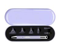 HAPINARY Nail Art Dotting Pen Set with LED Light Purple Metal Box with 6 Interchangeable Tips Professional Manicure Drawing Tools for Nail Art Accessories and Decor