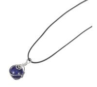 HAPINARY Natural Blue Crystal Pendant Necklace for Women and Men, Made with Sturdy Pu and Natural Stone Materials, for Daily Decorating Use, Protective and Strength-bringing Gemstone
