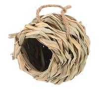 HAPINARY Natural Straw Bird Nest Handwoven Parakeet Nest Garden Decorative Small Animal Hideout