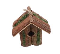 HAPINARY Natural Wooden Hanging Bird House for Outdoor Garden Decor Unique Cottage Style Nesting Box Weather Resistant Wooden Nest Box Cozy Sanctuary for Birds