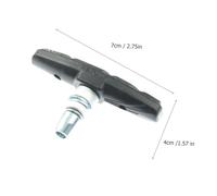 HAPINARY No Skid Rubber Brake Pads for Road and Mountain Bikes with Dual Compound Structure Unique Grooves for Quiet Braking Includes Wrenches Compatible with City and Folding Bikes