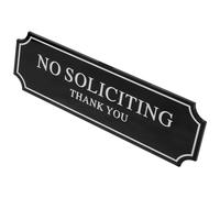 HAPINARY No Soliciting Sign for Front Door Acrylic No Soliciting Door Sign Practical Design Portable Yard Decor Home Ornament for Office and Store