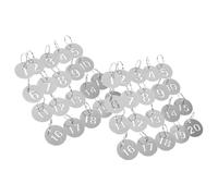 HAPINARY Number Plate Key Tag Hangers Stainless Steel Sets for Key Organization and Loss Prevention, 2 Packs (1-20)