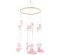 HAPINARY Nursery Bed Bell Mobile Wooden Elephant Star Decor Mobile Wind Chime for Crib Safe Attractive Hanging Toy