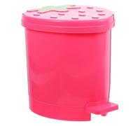 HAPINARY Office Waste Basket Trash Bin for Table 6.48x5.70x5.70in Plastic Swing Lid Satin Finish Desk Use for Tailors and Coffee Makers Random Color